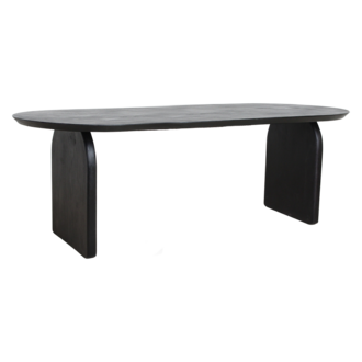 Raw Materials Bullnose dining table - black - 240 cm - closed base black 240 cm