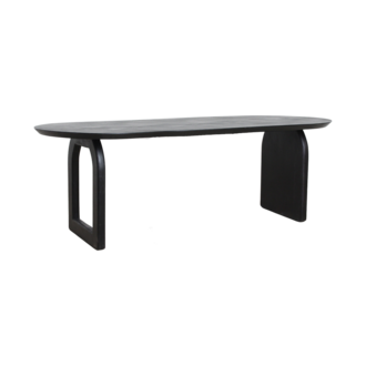 Raw Materials Bullnose dining table - black - 200 cm - mix base