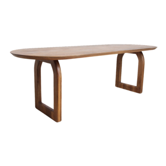 Raw Materials Bullnose dining table - brown - 180 - open base