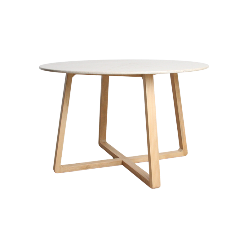 Raw Materials-collectie Infinity ronde marmeren eettafel -  Ø 120 cm