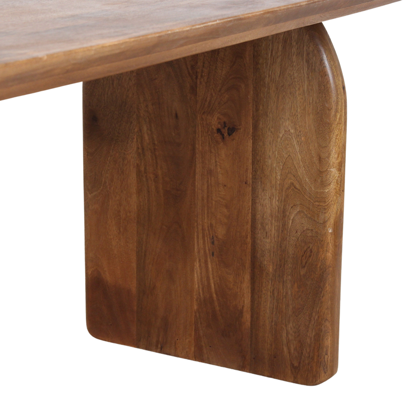 Raw Materials-collectie Bullnose dining table - brown - 240 - closed base