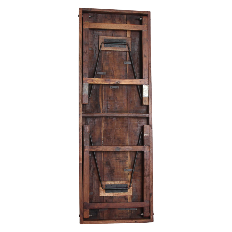Raw Materials-collectie Inklapbare vintage eettafel - Gerecycled hout - 173x60x76 cm