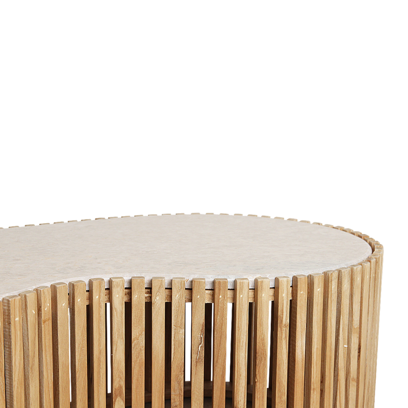 Raw Materials-collectie Infinity marmeren salontafel Pool - 93x54x35 cm