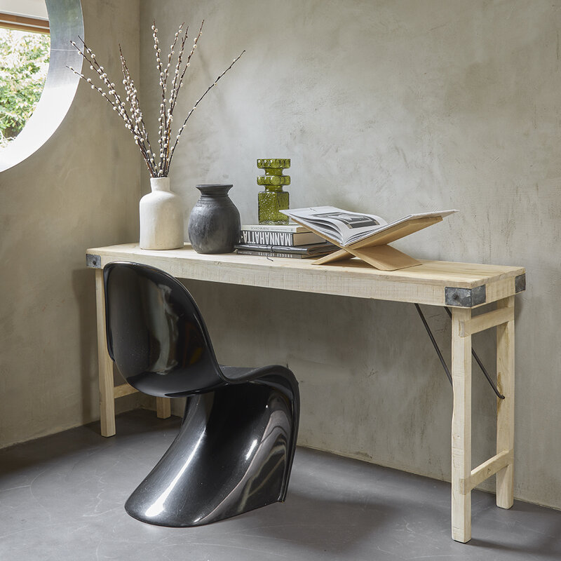 Raw Materials-collectie Limewash opklapbare wandtafel/console tafel - 170x40x76 cm
