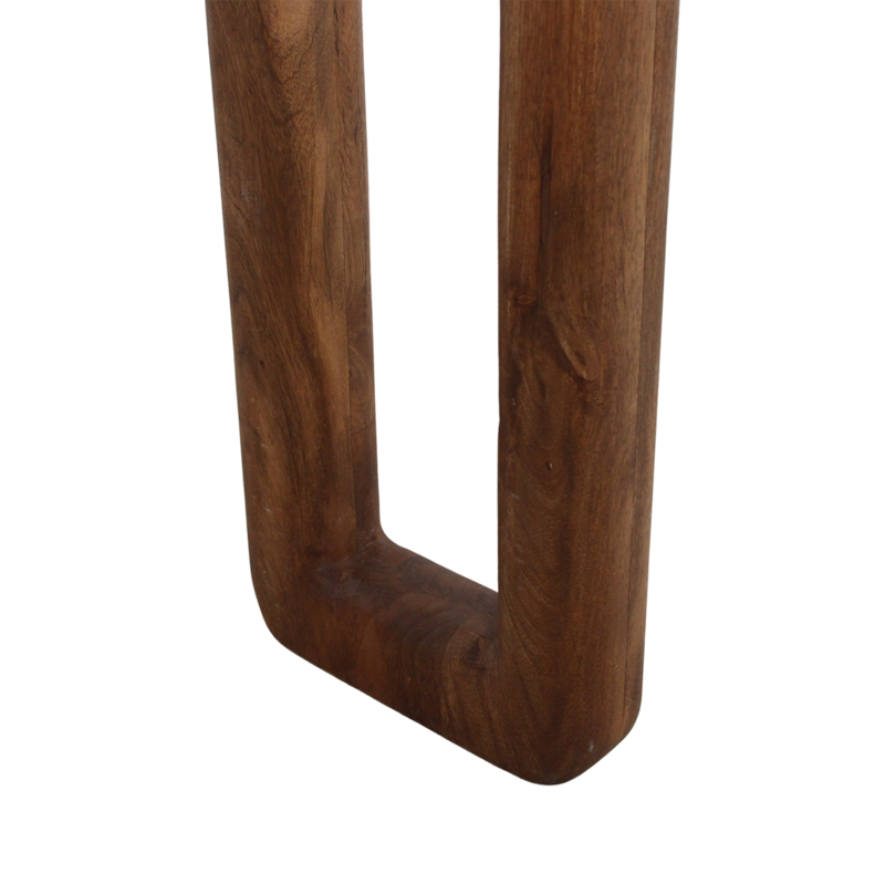 Raw Materials-collectie Bullnose mangohouten wandtafel bruin -140x35x80 cm