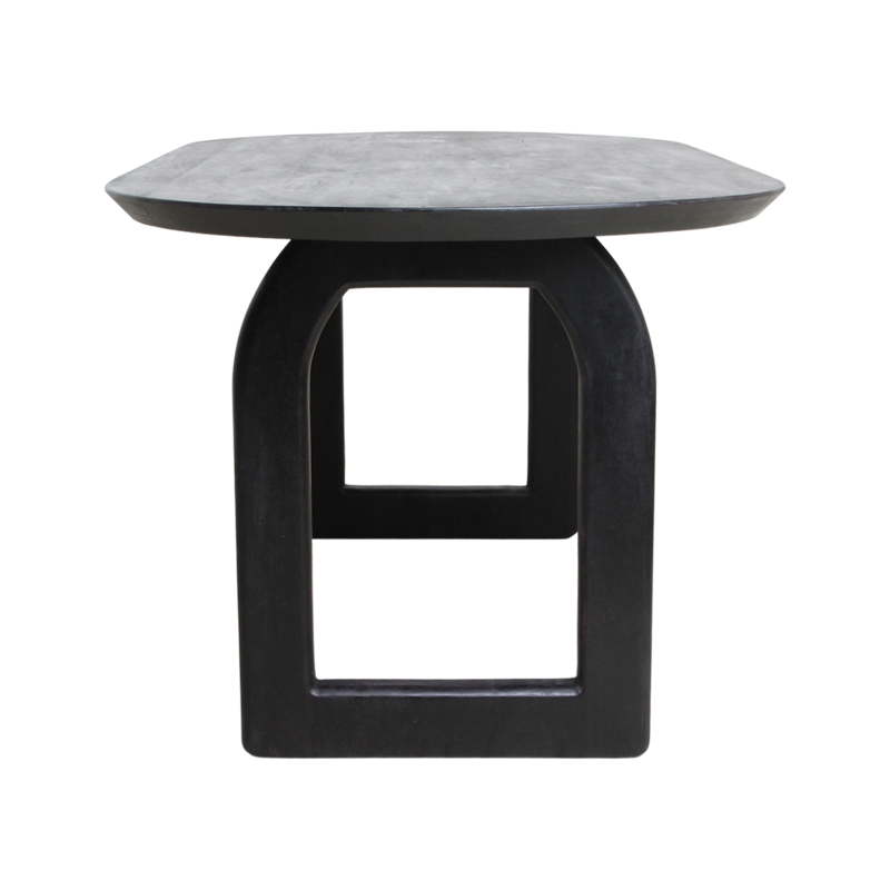 Raw Materials-collectie Bullnose dining table - black - 240 cm - open base black 240 cm