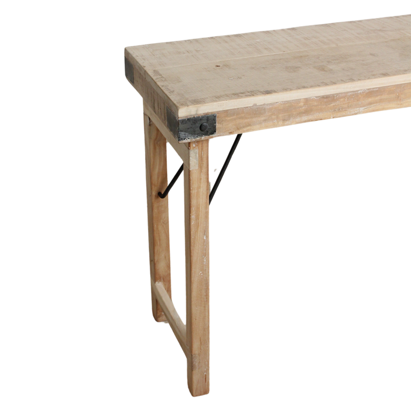 Raw Materials-collectie Limewash opklapbare wandtafel/console tafel - 170x40x76 cm