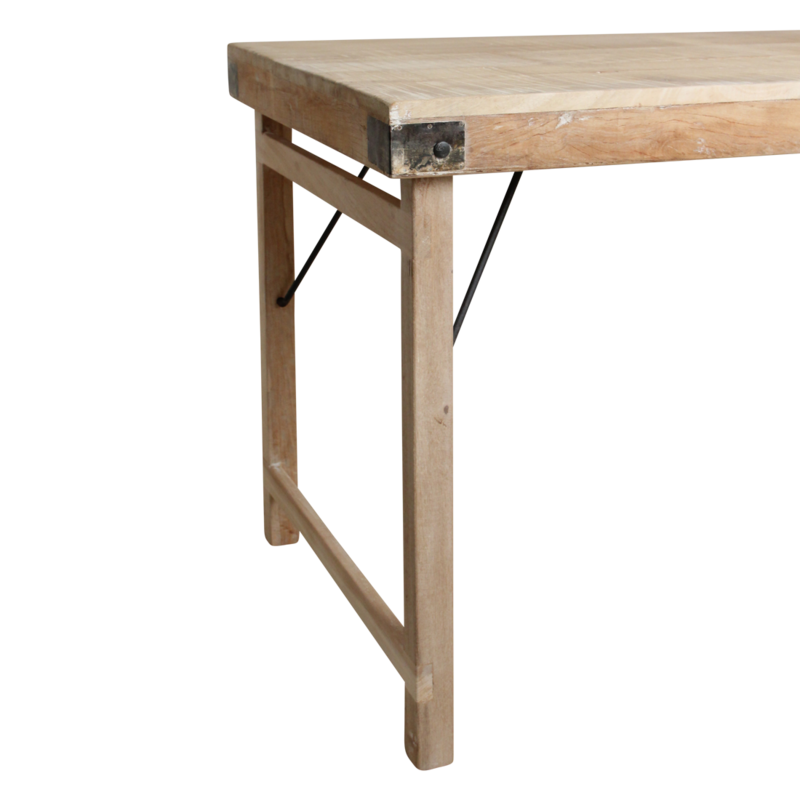 Raw Materials-collectie Limewash opklapbare eettafel - 165x75x76 cm
