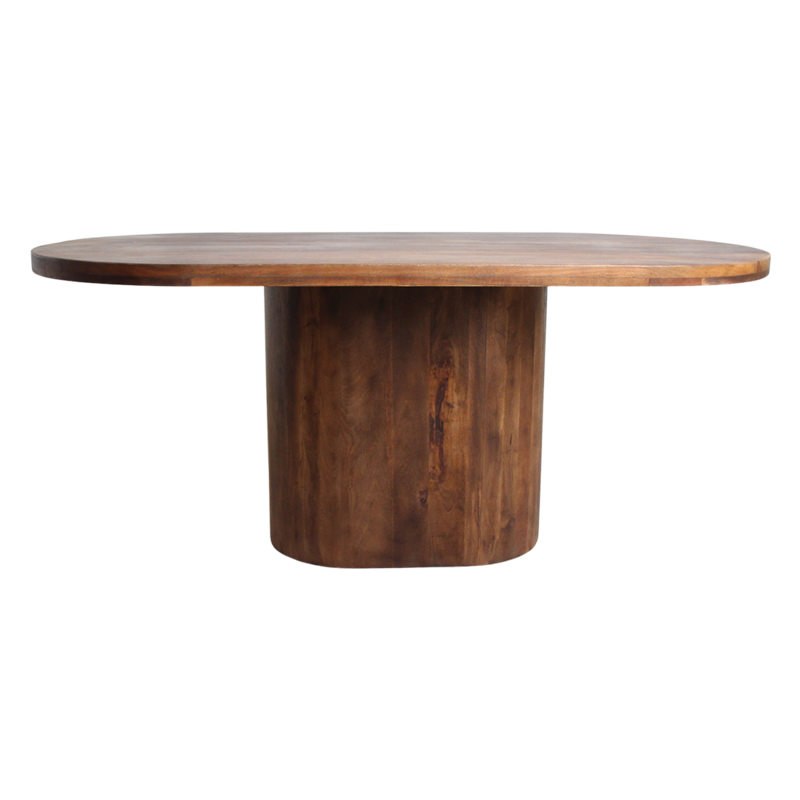 Raw Materials-collectie Bullnose Oblong mangohouten eettafel ovaal - 200 cm