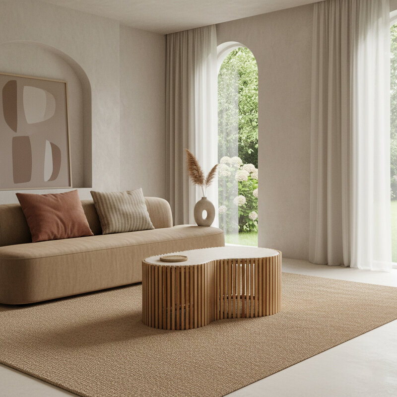 Raw Materials-collectie Infinity marmeren salontafel Pool - 93x54x35 cm