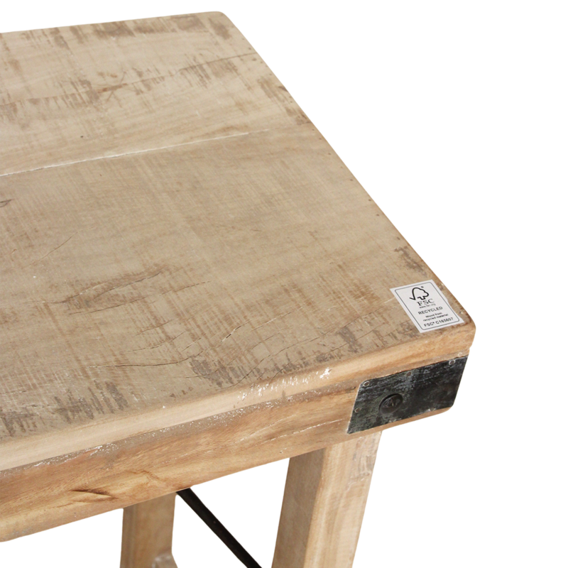 Raw Materials-collectie Limewash opklapbare wandtafel/console tafel - 170x40x76 cm