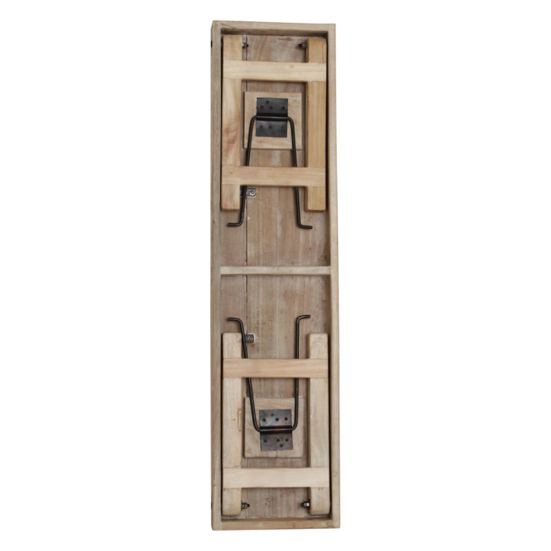 Raw Materials-collectie Limewash inklapbare eetkamerbank - FSC-gerecycled hout -120 cm