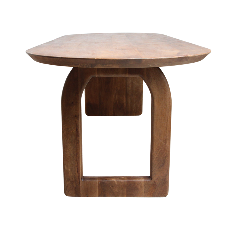 Raw Materials-collectie Bullnose dining table - brown - 180 - mix base