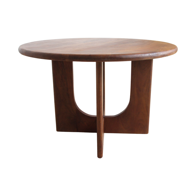 Raw Materials-collectie Bullnose Coliseo ronde mangohouten eettafel - Ø 120 cm