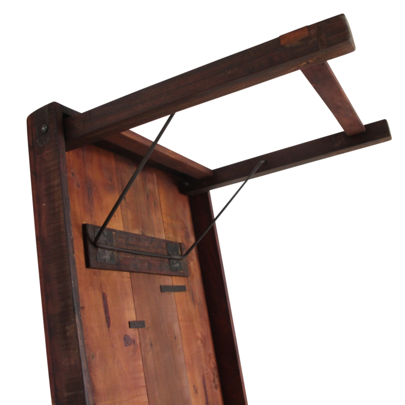 Raw Materials-collectie Inklapbare vintage eettafel XL - Gerecycled hout - 190x80x76 cm