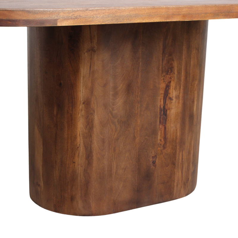 Raw Materials-collectie Bullnose Oblong mangohouten eettafel ovaal - 200 cm