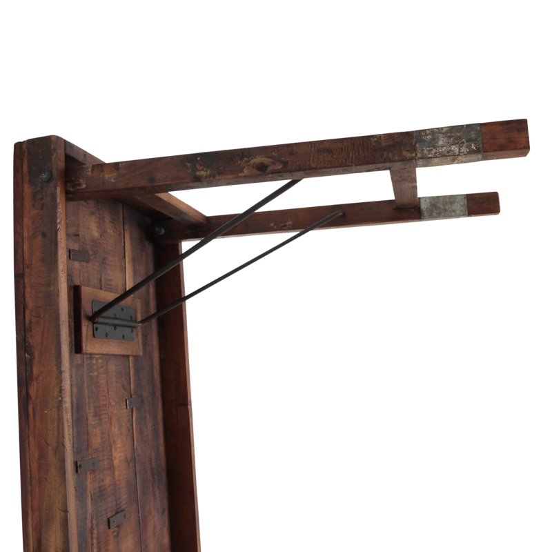 Raw Materials-collectie Inklapbare vintage eettafel - Gerecycled hout - 173x60x76 cm