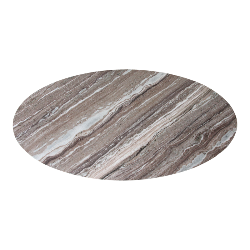 Raw Materials-collectie Ovale marmeren salontafel - Fantasy bruin - 120x60x38 cm