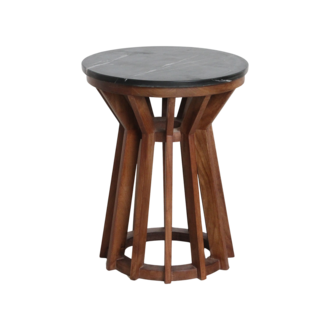 Raw Materials Sabah marmeren bijzettafel - zwart