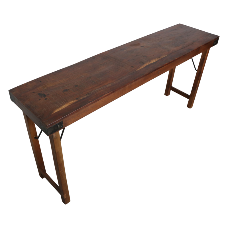 Raw Materials-collectie Inklapbare wandtafel bruin - 165x40x76 cm