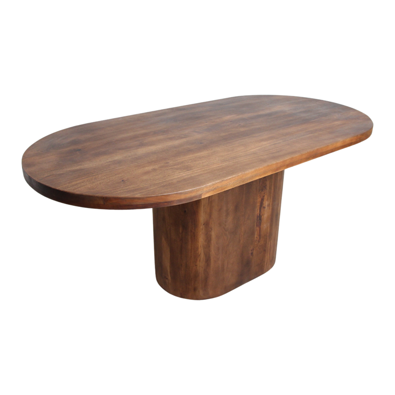 Raw Materials-collectie Bullnose Oblong mangohouten eettafel ovaal - 180 cm