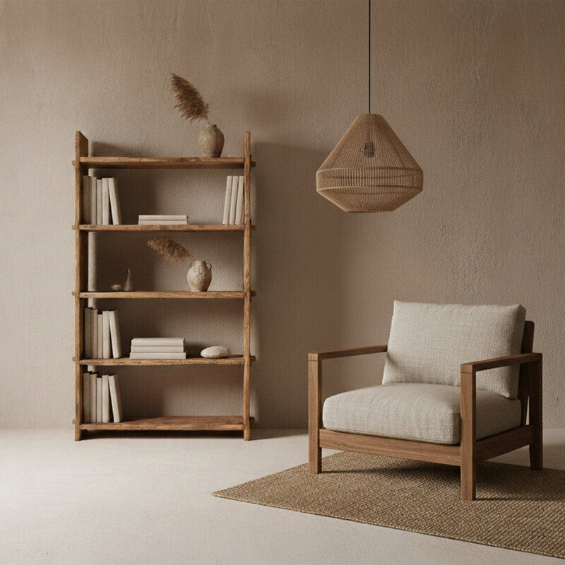 Raw Materials-collectie Farmwood opbergrek - FSC-gerecycled hout - 100x37x180 cm