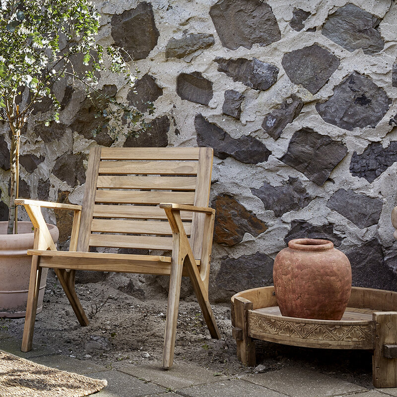 Raw Materials-collectie Odin teakhouten tuinstoel