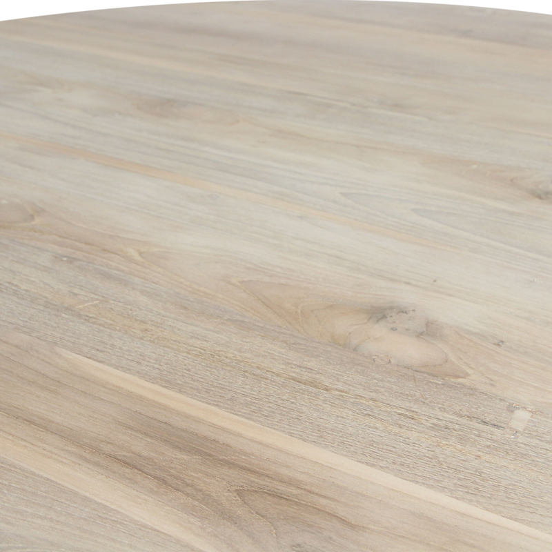 Raw Materials-collectie Eiffel teakhouten ronde eettafel - Ø 120 cm