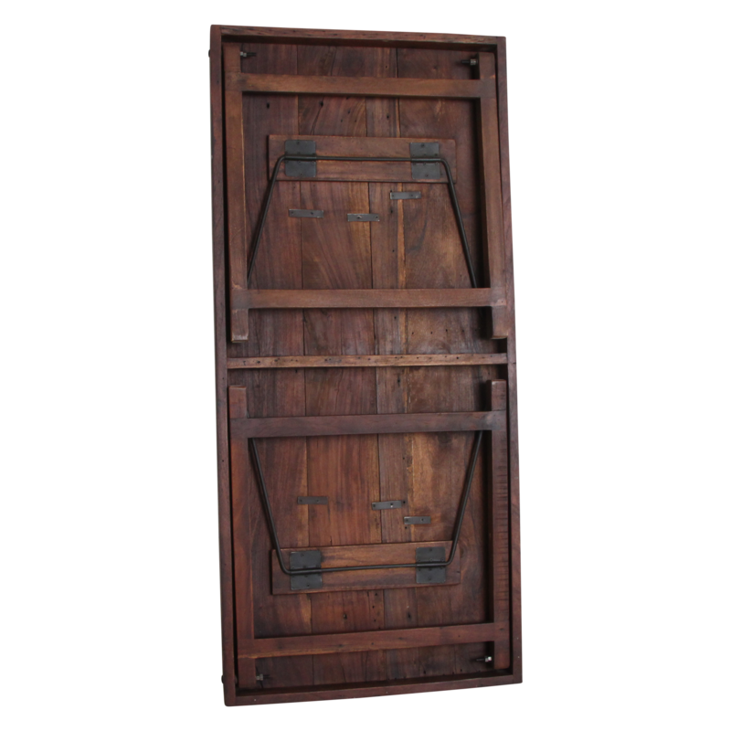 Raw Materials-collectie Inklapbare vintage eettafel - Gerecycled hout - 165x75x76 cm