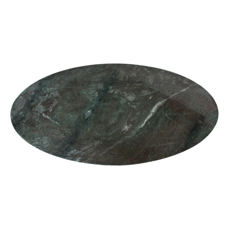 Raw Materials-collectie Ovale marmeren salontafel - Groen - 120x60x38 cm