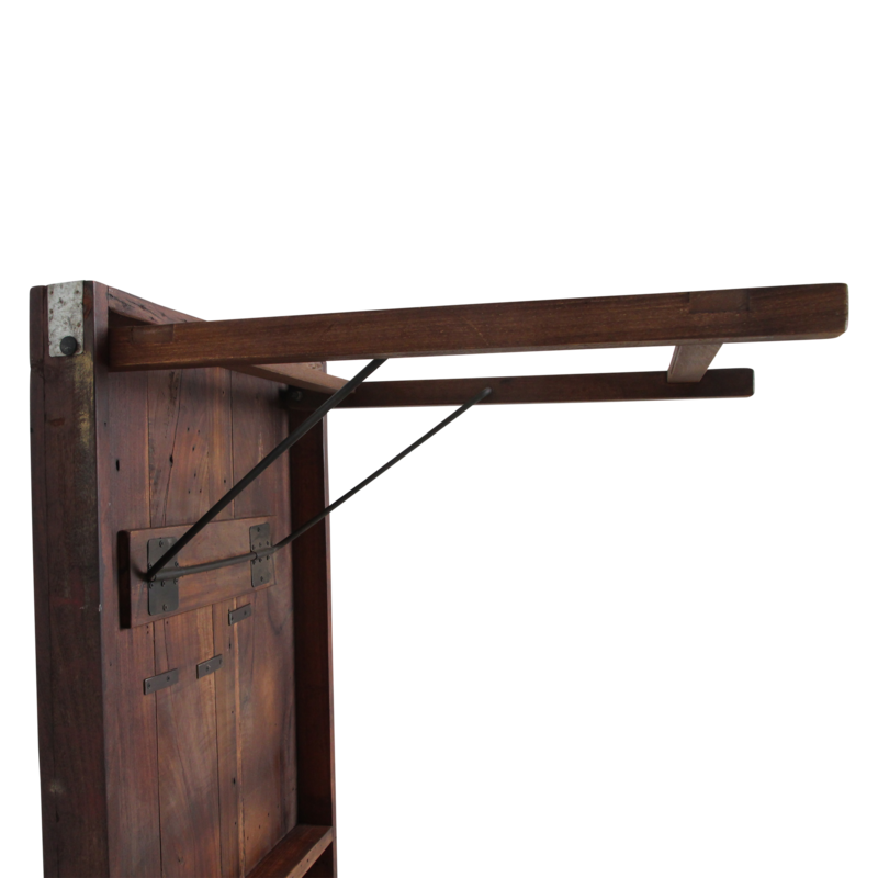 Raw Materials-collectie Inklapbare vintage eettafel - Gerecycled hout - 165x75x76 cm