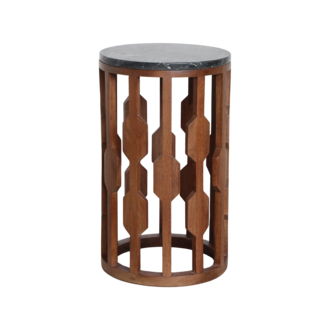 Raw Materials Lampung marmeren bijzettafel -zwart