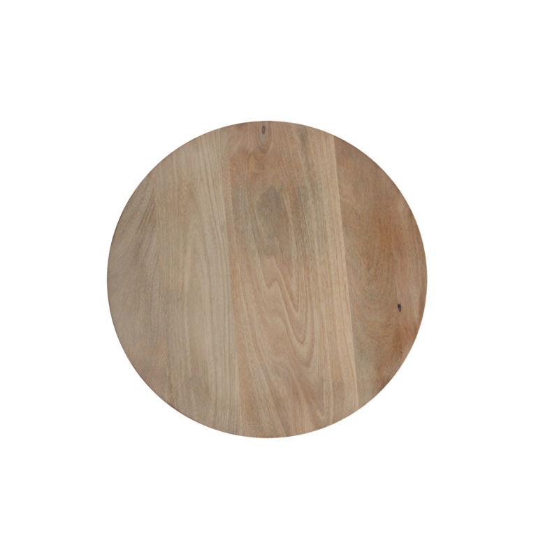 Raw Materials-collectie Bullnose bijzettafel reversed naturel Ø 50 cm