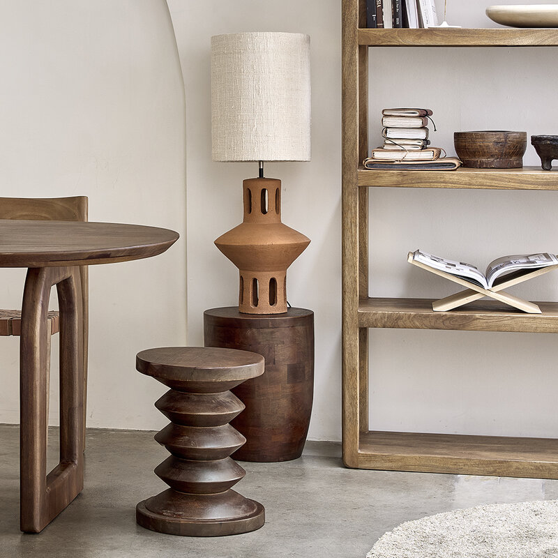 Raw Materials-collectie Pacific mangohouten kruk/bijzettafel Kiribati