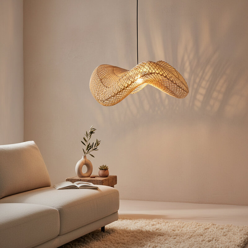 Raw Materials-collectie Wave rotan hanglamp L - Ø 71x26 cm