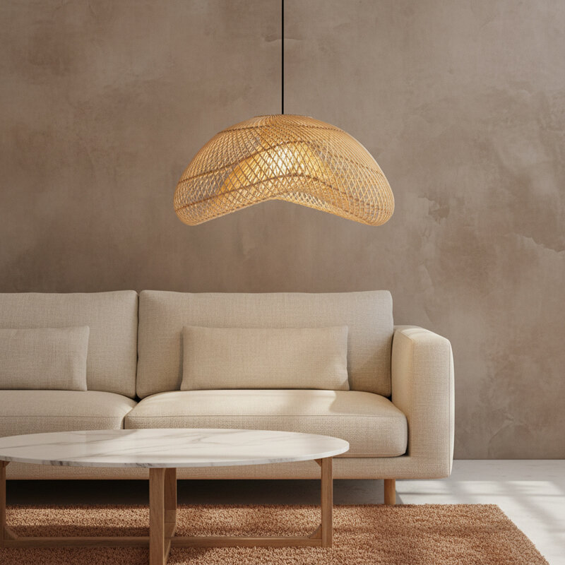 Raw Materials-collectie Maze rotan hanglamp organic L -Ø 57x31 cm