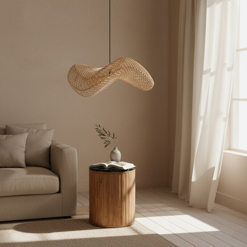 Raw Materials-collectie Wave rotan hanglamp L - Ø 71x26 cm
