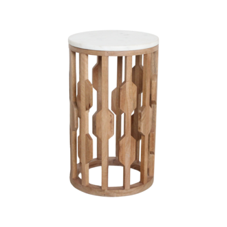 Raw Materials Atjeh marmeren bijzettafel - wit