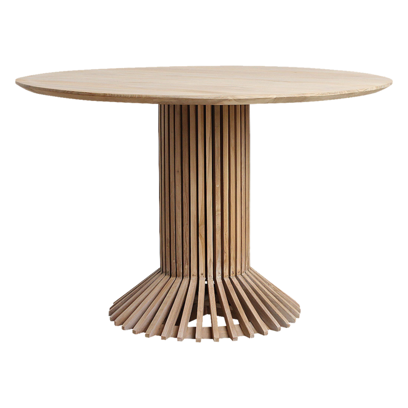 Raw Materials-collectie Eiffel Eiffel teakhouten ronde eettafel  - Ø 140 cm