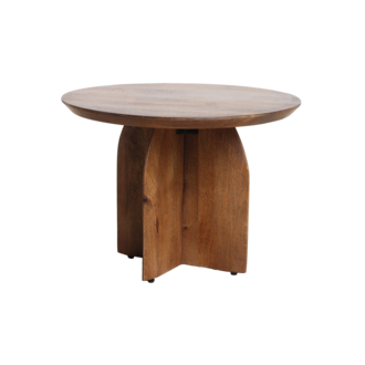 Raw Materials Bullnose mangohouten bijzettafel cross Ø 55 cm