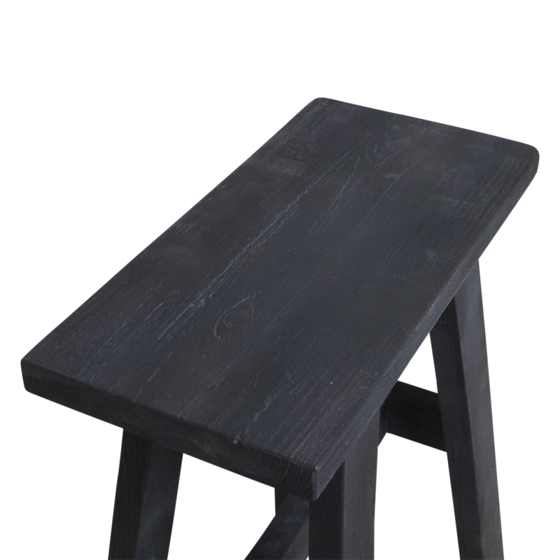 Raw Materials-collectie Zwarte  "bus stop"  bankje medium - 45x20x50 cm
