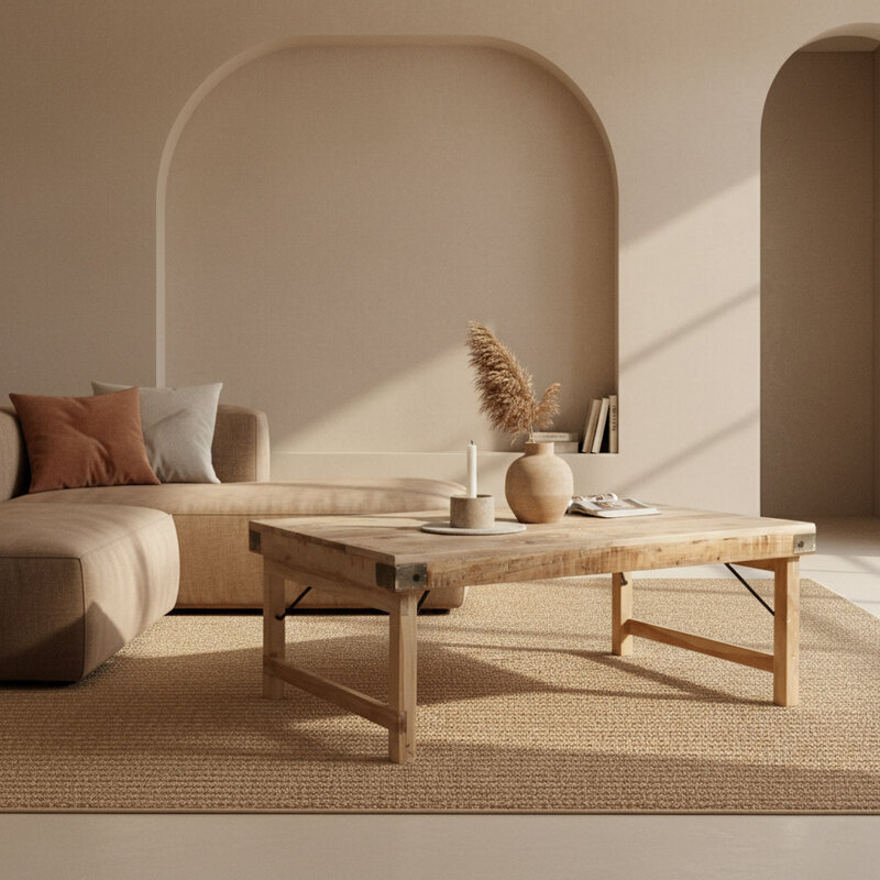 Raw Materials-collectie Limewash inklapbare salontafel - 120x75x45 cm