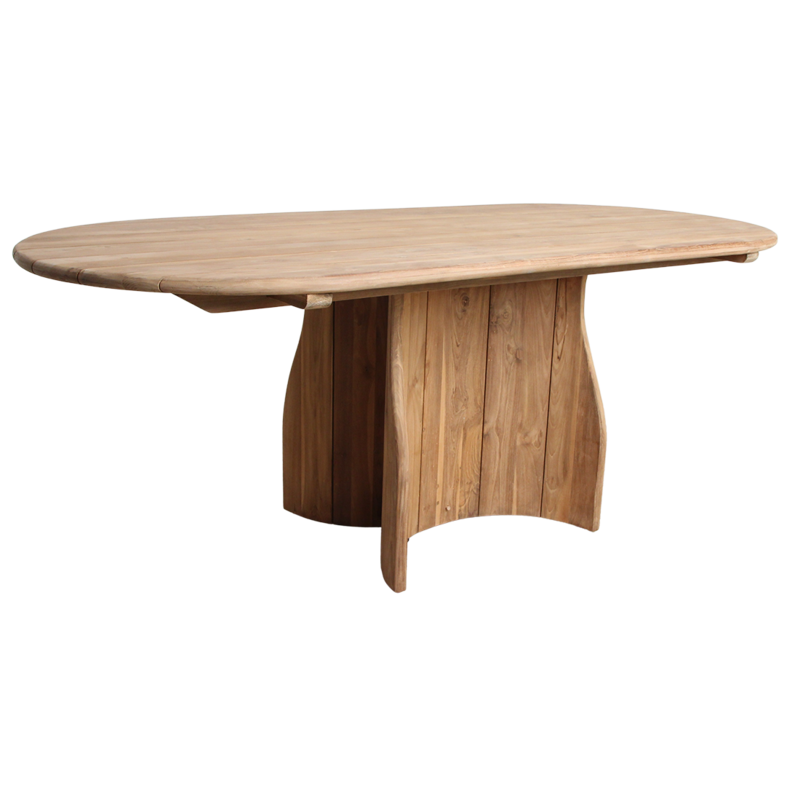 Raw Materials-collectie Verano teakhouten ovale tuintafel -  200 cm