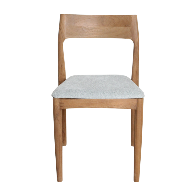 Raw Materials-collectie Freya teakhouten eetkamerstoel licht groen (set of 2)