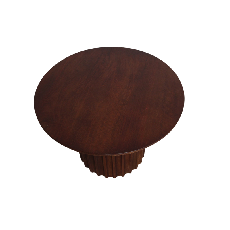 Raw Materials-collectie Bullnose bijzettafel reversed bruin Ø 55 cm