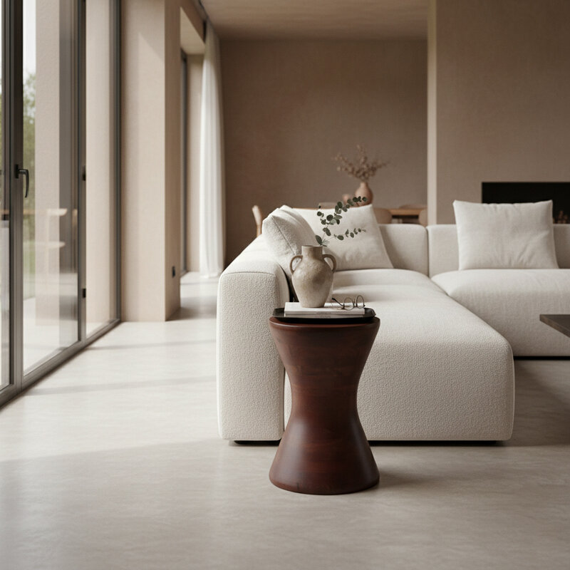 Raw Materials-collectie Pacific mangohouten kruk/bijzettafel Samoa