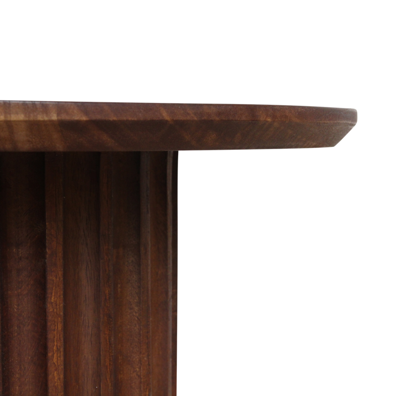 Raw Materials-collectie Bullnose bijzettafel reversed bruin Ø 55 cm