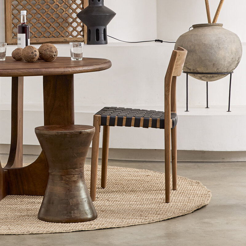 Raw Materials-collectie Pacific mangohouten kruk/bijzettafel Samoa