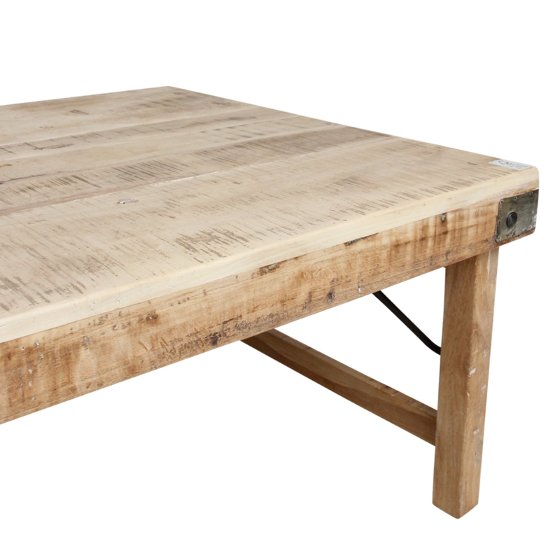 Raw Materials-collectie Limewash inklapbare salontafel - 120x75x45 cm
