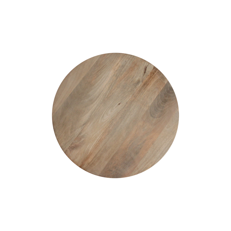 Raw Materials-collectie Bullnose bijzettafel reversed naturel Ø 55 cm